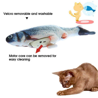 Juguete eléctrico de pez volador para gatos