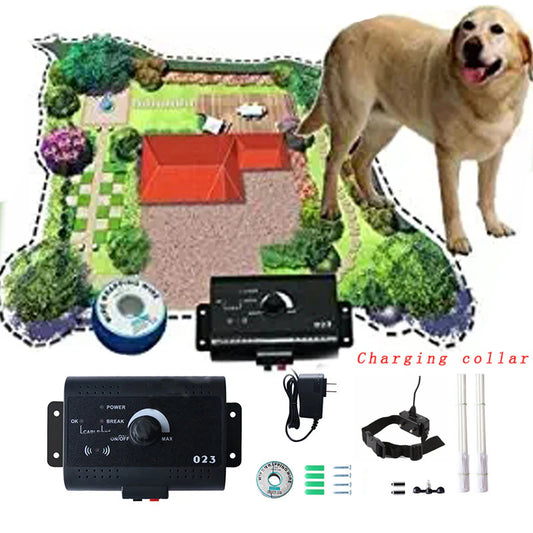 023 Safety In-Ground Pet Dog Electric Fence with Chargable Dog Electronic Training Collar Buried Electric Dog Fence System