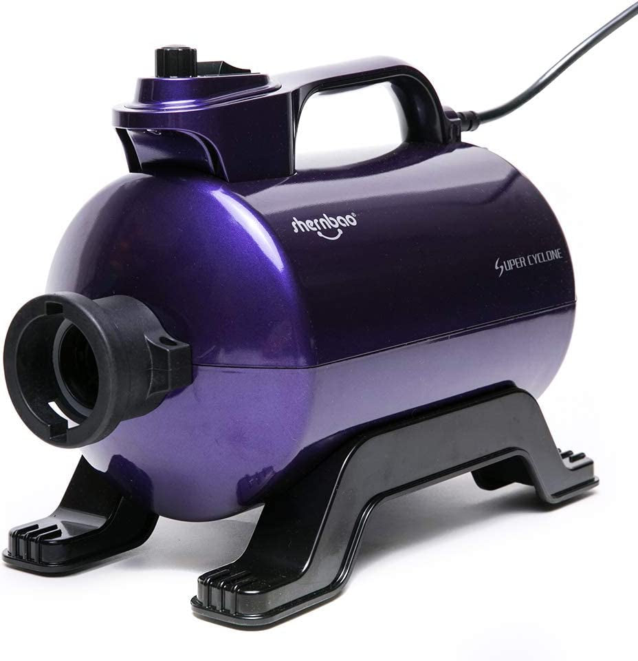 High Velocity Professional Dog Pet Grooming Hair Drying Force Dryer Blower 5.0HP (Super Cyclone) SHD-2600P (Purple)