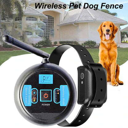 Pet Dog Wireless Electric Fence Containment System Wireless Signal Transmitter Dog Training Collar with Vibrating Electric Shock