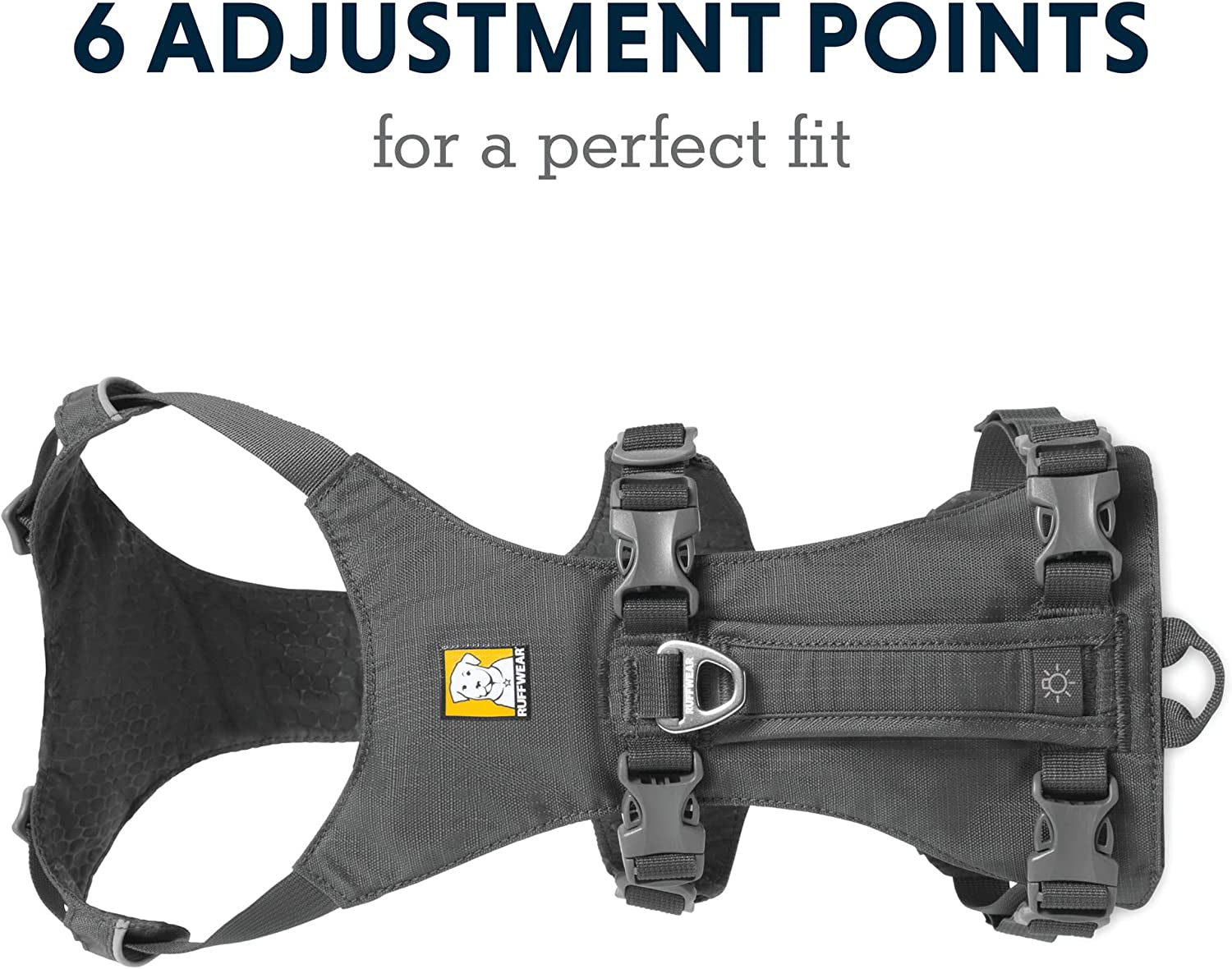 , Flagline Dog Harness, Lightweight Lift-And-Assist Harness with Padded Handle, Granite Gray, Large/X-Large