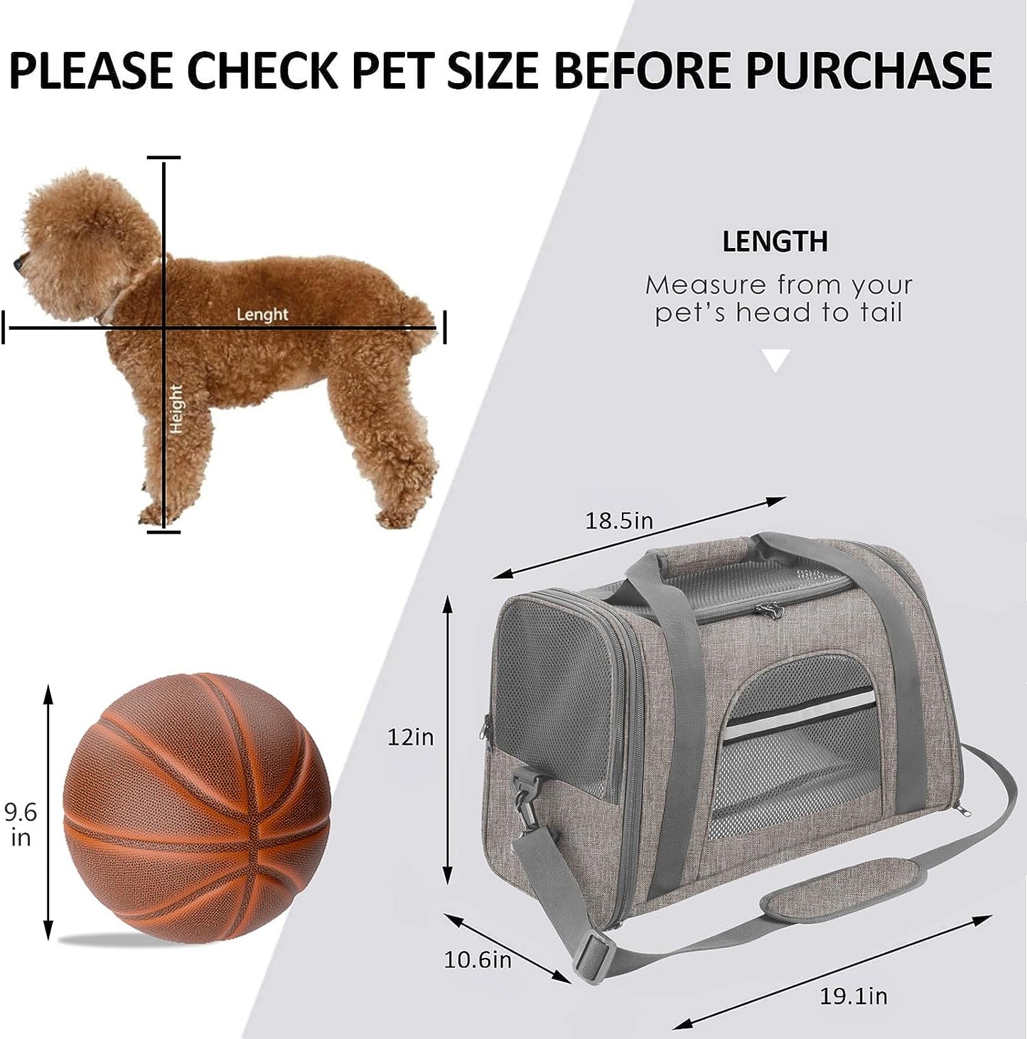 Pet Carrier Airline Approved Pet Carrier Dog Carriers for Small Dogs, Cat Carriers for Medium Cat Small Cat, Small Pet Carrier Small Dog Carrier Airline Approved Cat Pet Travel Carrier