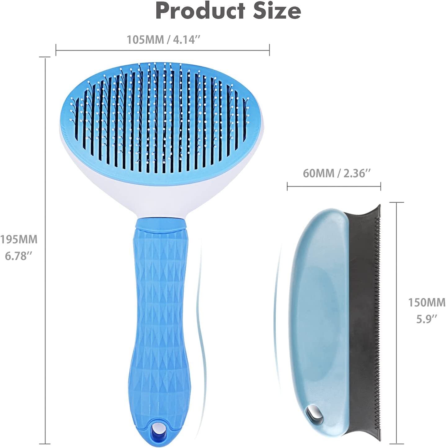Aumuca Cat Brush and Dog Brush, Cat Brush for Shedding and Grooming with Long or Short Hair Self Cleaning Slicker Brush