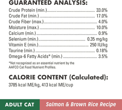 NUTRO WHOLESOME ESSENTIALS Adult Natural Dry Cat Food Salmon & Brown Rice Recipe, 14 Lb. Bag