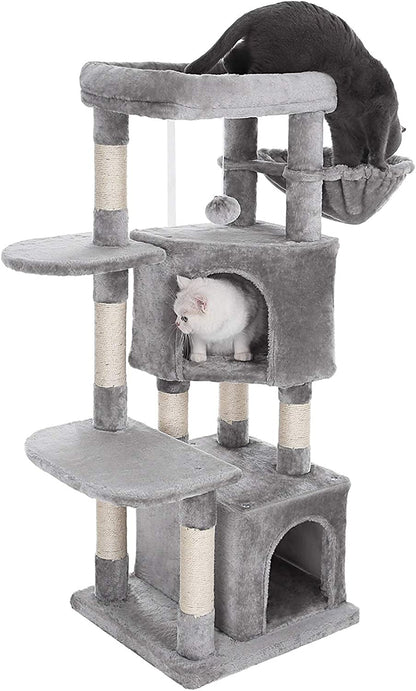 Cat Tree, Cat Tower, Scratching Posts, 47.2 Inches, Light Gray UPCT80W