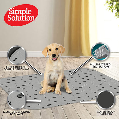 Large Washable Puppy Pad | Reusable Dog Pee Pad | Absorbent and Odor Controlling | 34X36 Inches, 2 Count