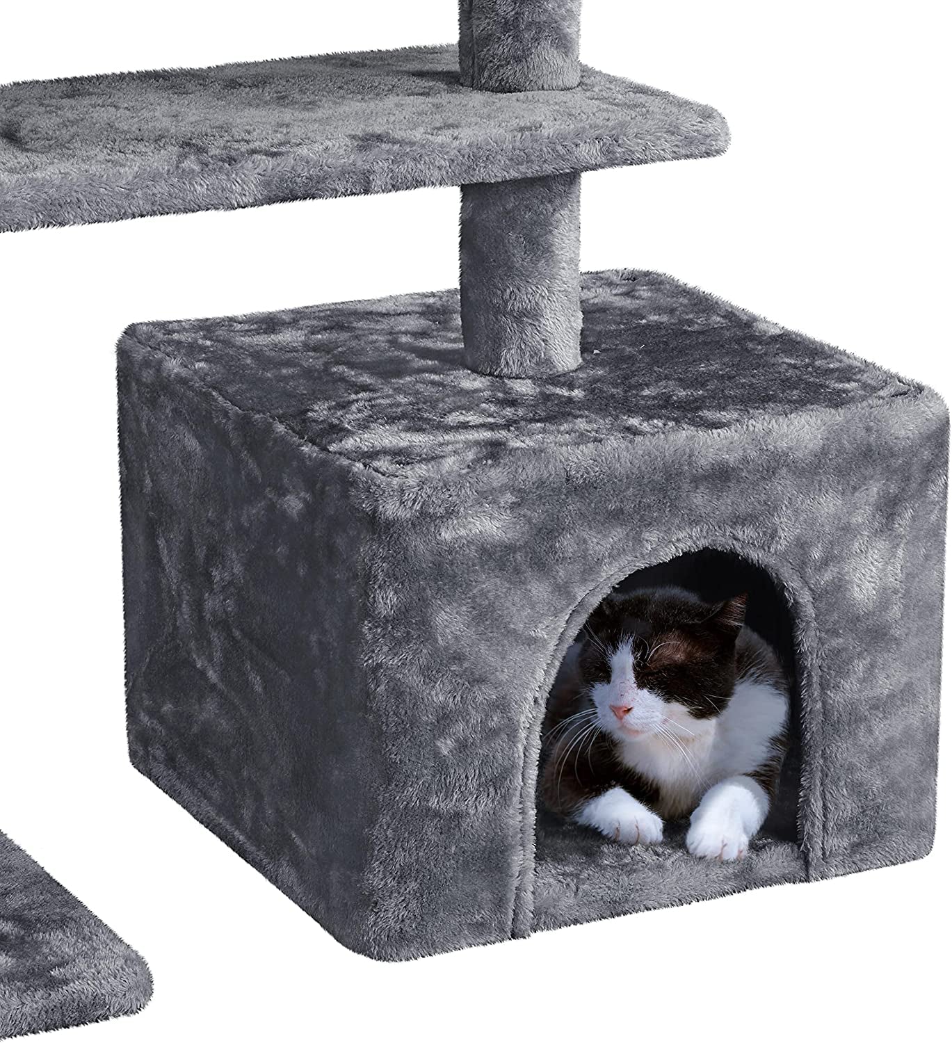 Multi-Level Cat Tree Cat Tower for Indoor Cats, Cat Condo with Scratching Posts, Cat Furniture Play Center, Plush Perch, Rotatable Cat Tree for Kittens/Large Cat, Dark Gray