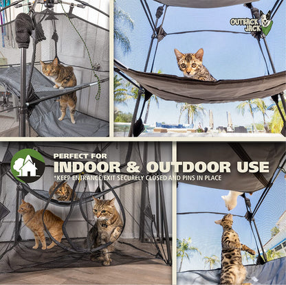 Catio Outdoor Cat Enclosure, (Kitty Katio) for Indoor Cat or Multiple Cats - Portable Cat Tent, Outdoor Cat Tent Play Tent for Cat, Outdoor Cat Catio, outside Cat Enclosure, Cat House
