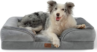 Bedsure Large Orthopedic Bed for Large Dogs - Big Waterproof Foam Sofa with Removable Washable Cover, Waterproof Lining and Nonskid Bottom Couch, Pet Bed