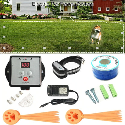 Pet Electric Fence with Waterproof Receiver Training Collar Electric Dog Fence Containment System Safety