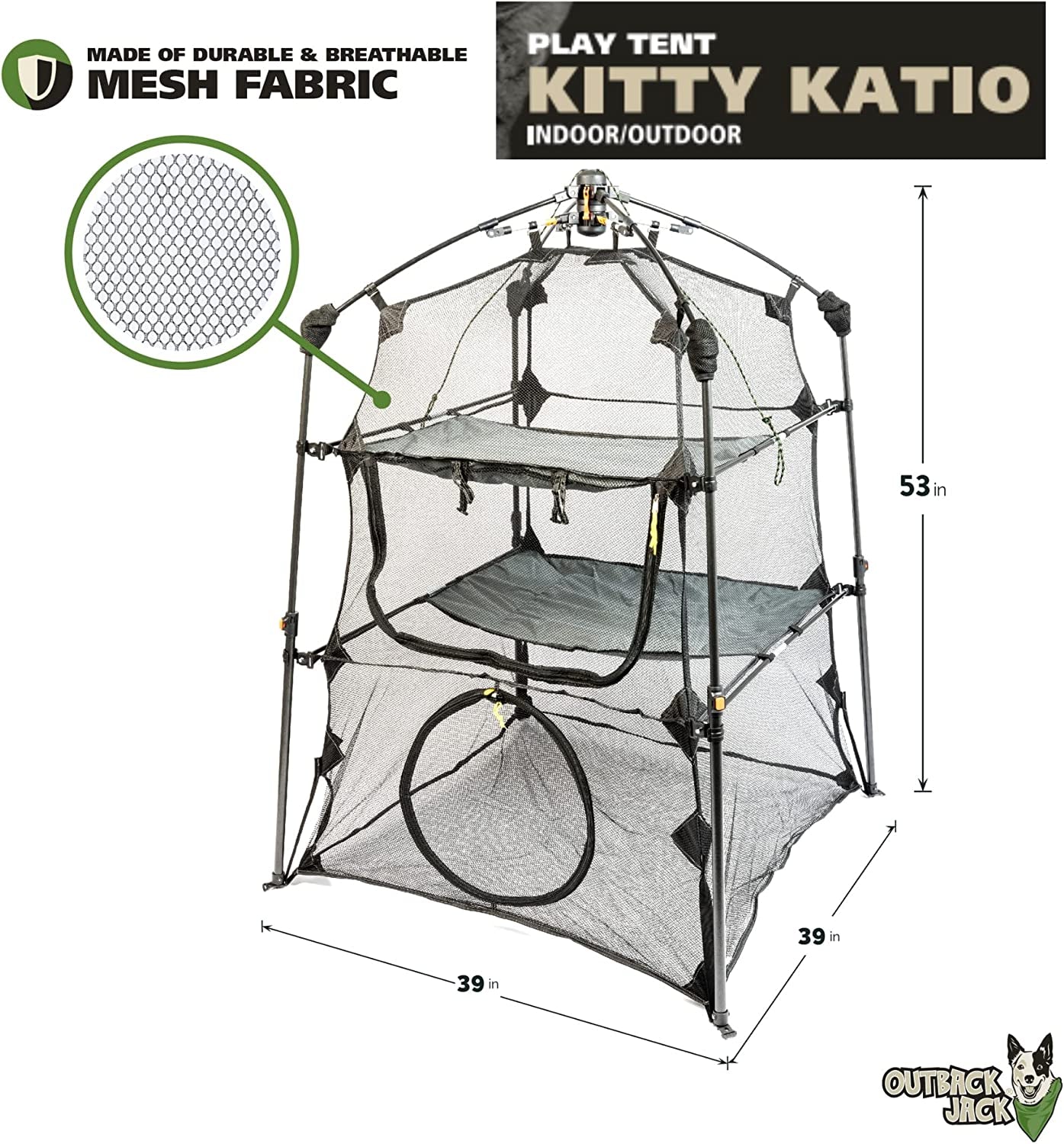 Catio Outdoor Cat Enclosure, (Kitty Katio) for Indoor Cat or Multiple Cats - Portable Cat Tent, Outdoor Cat Tent Play Tent for Cat, Outdoor Cat Catio, outside Cat Enclosure, Cat House