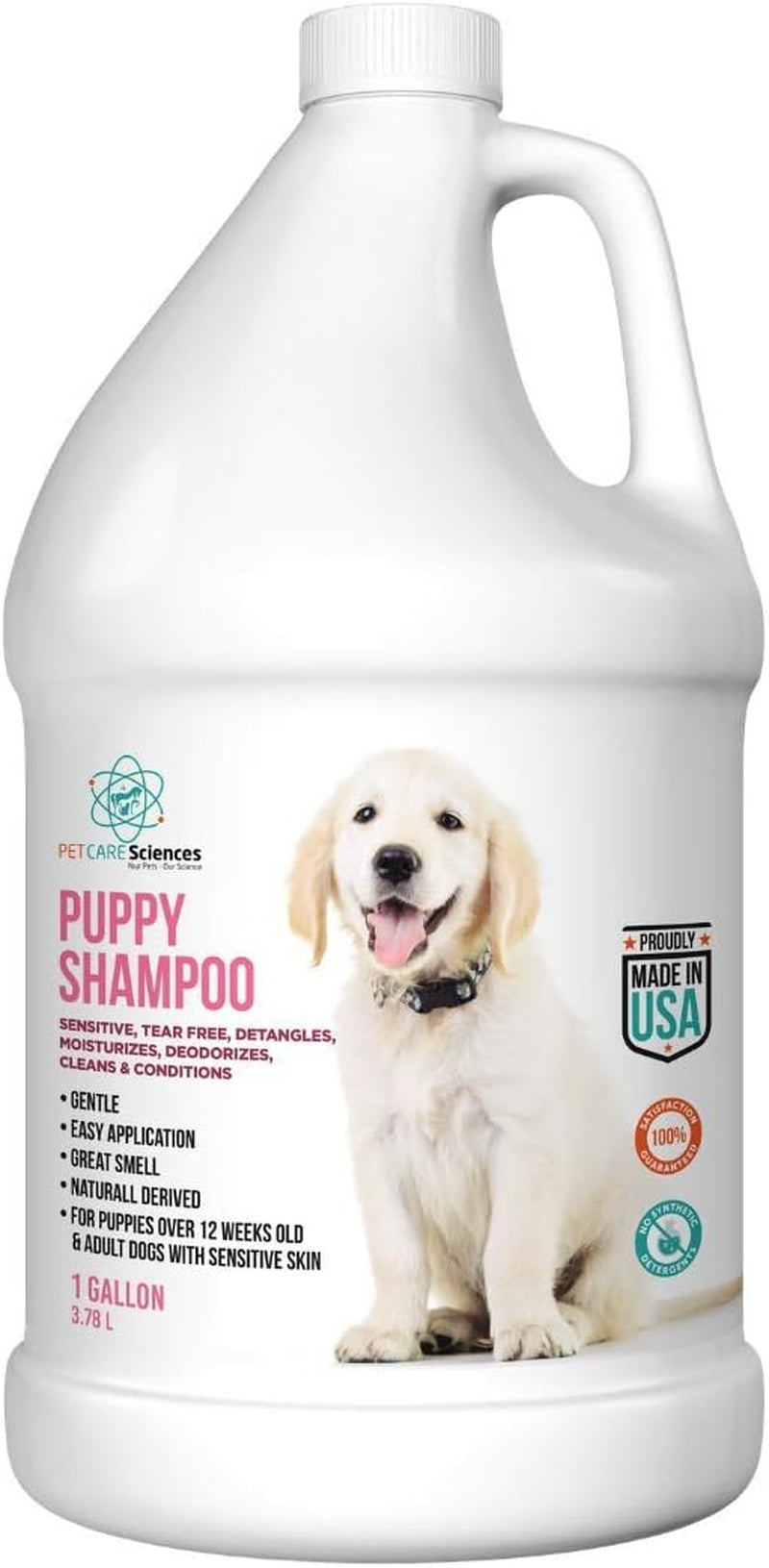 1 Gallon Tearless Puppy Shampoo and Conditioner - anti Itch Dog Shampoo Sensitive Skin - Coconut Oil Oatmeal Pet Shampoo for Puppies