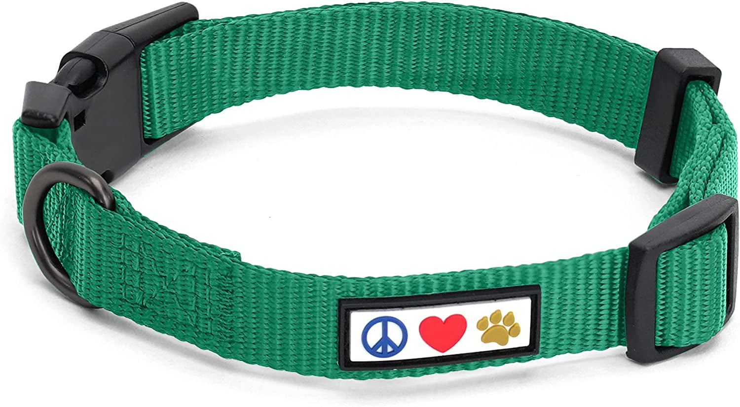 Dog Collar for Large Dogs Training Puppy Collar with Solid - L - Lush Green