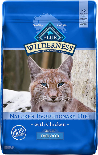 Blue Buffalo Wilderness High Protein, Natural Adult Indoor Dry Cat Food, Chicken 11-Lb