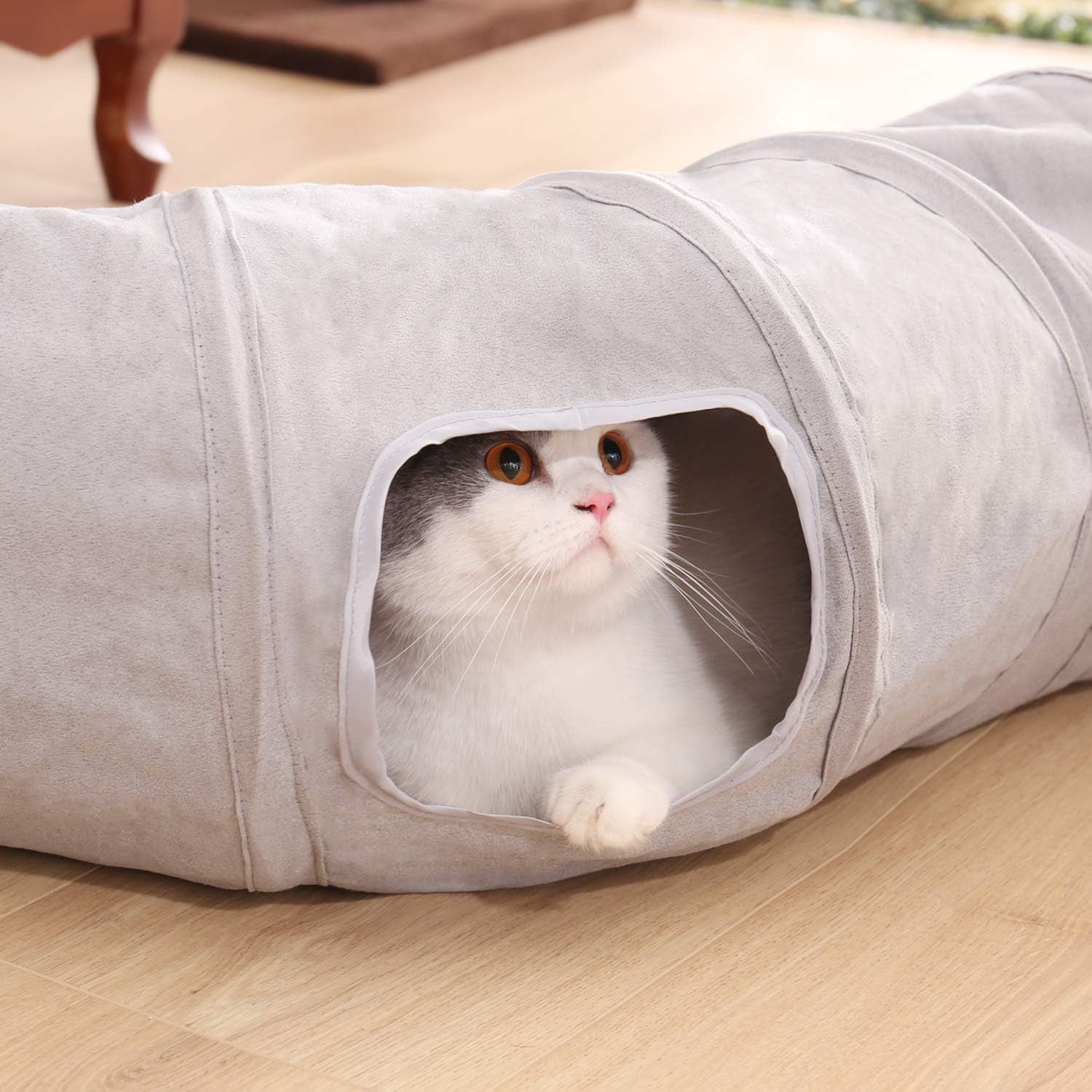 Cat Tunnel Collapsible S Shape Cat Play Tube 10.5 Inches in Diameter