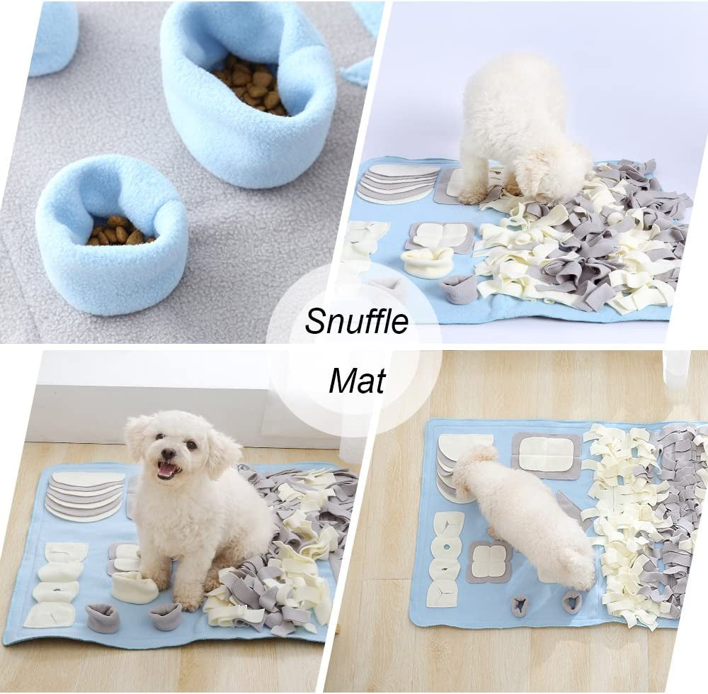 Snuffle Mat for Dogs, Non-Slip and Portable Pet Feeding Mat Small Dog Interactive Pet Puzzle Toys Encourages Cat and Large Dog Natural Foraging Skills for Training M-23.6" X 39.4"