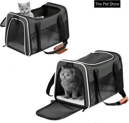 Airline Approved Pet Carriers,Soft Sided Collapsible Pet Travel Carrier for Puppy and Cats, Cats Carrier, Pet Carriers for Small Medium Cats