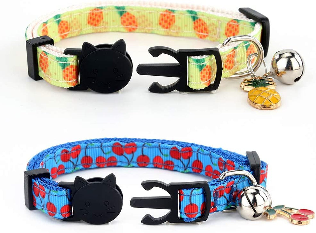 Cat Collars Breakaway with Bell - 4 Pack Cat Safety Collars for Boys & Girls - Safety Buckle Kitten Collar for Pet Supplies,Stuff,Accessories