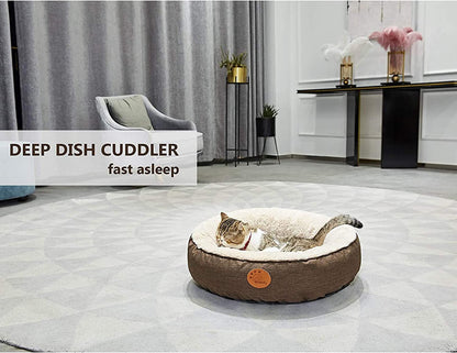 Washable Donut Cat Bed Round, Cat Beds Indoor Cats Medium, Small Cat Bed Machine Washable