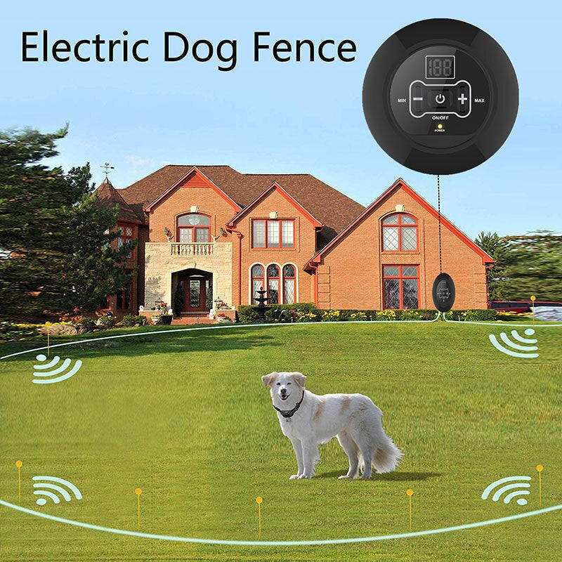 Pet Dog Wireless Electric Fence Containment System Wireless Signal Transmitter Dog Training Collar with Vibrating Electric Shock