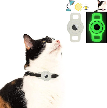 Airtag Cat Collar Holder Compatible with Apple Air Tag ,Small Animals Pets Anti-Lost Pet Collar Id Tags for Air Tags ,Anti Scratch Cat GPS Tags,Silicone Case for Cats Collar Finder Tracker Locator