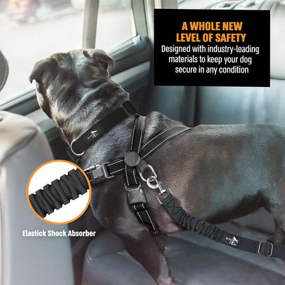 Dog Seatbelt, Adjustable Safety Dog Seat Car Harness, Dog Seat Belt for Pets - Durable Dog Seatbelts for Cars - Dog Car Seat Belt for Dogs, Dog Seat Belts for Large Dogs, Medium, & Small