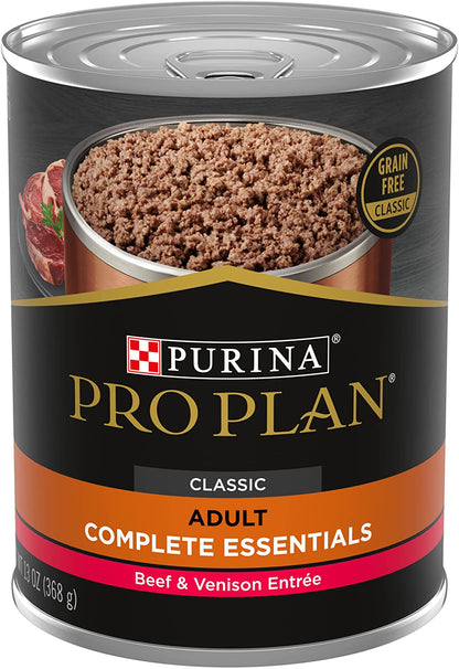 Purina Pro Plan Grain Free Wet Dog Food, Beef and Venison Entree - (12) 13 Oz. Cans